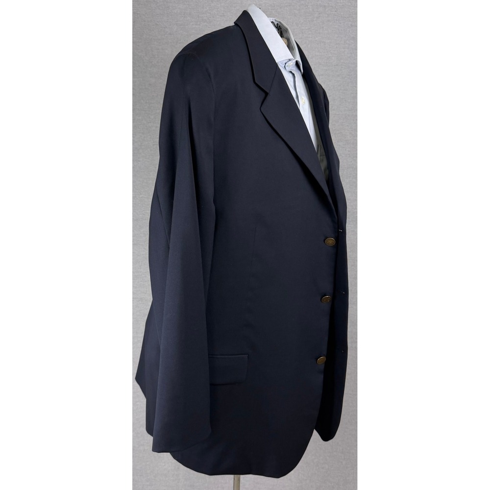 Hickey Freeman Mens Navy Blue 3 Button Blazer Sport Coat 42R Culwell & Son